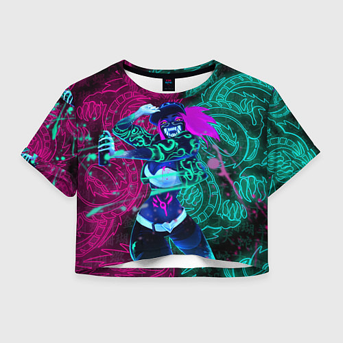 Женский топ KDA NEON DRAGONS LEAGUE OF LEGENDS НЕОНОВЫЕ ДРАКОН / 3D-принт – фото 1