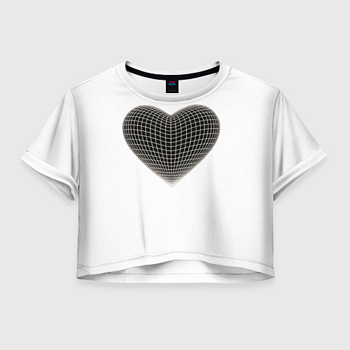 Женский топ HEART PRINT / 3D-принт – фото 1