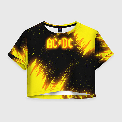 Женский топ ACDC - Neon / 3D-принт – фото 1