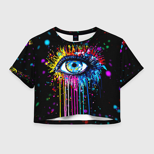 Женский топ Арт Глаз Брызги / 3D-принт – фото 1