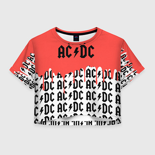 Женский топ Ac dc rock / 3D-принт – фото 1