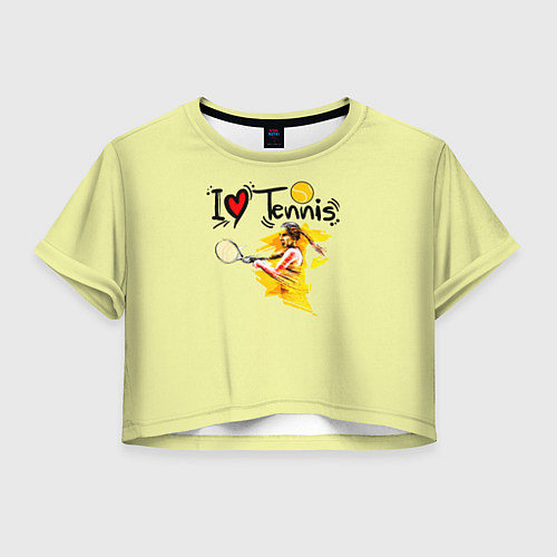 Женский топ Я Люблю Tennis / 3D-принт – фото 1