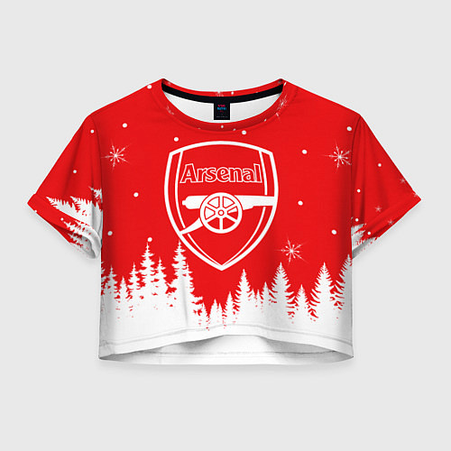 Женский топ FC ARSENAL WINTER ФК АРСЕНАЛ ЗИМНИЙ СТИЛЬ / 3D-принт – фото 1