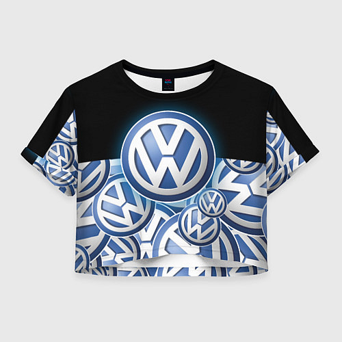 Женский топ Volkswagen Большое лого паттерн / 3D-принт – фото 1