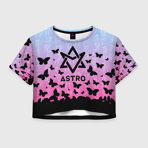 Женский топ ASTRO БАБОЧКИ / 3D-принт – фото 1