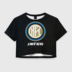 Футболка 3D укороченная женская INTER Inter - Графика, цвет: 3D-принт