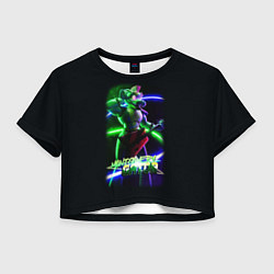 Футболка 3D укороченная женская Five Nights at Freddys Security Breach - Аллигатор, цвет: 3D-принт