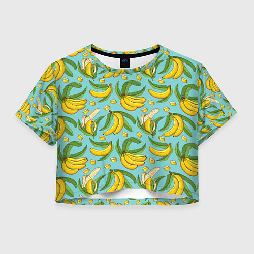 Женский топ Banana pattern Summer Fashion 2022 / 3D-принт – фото 1