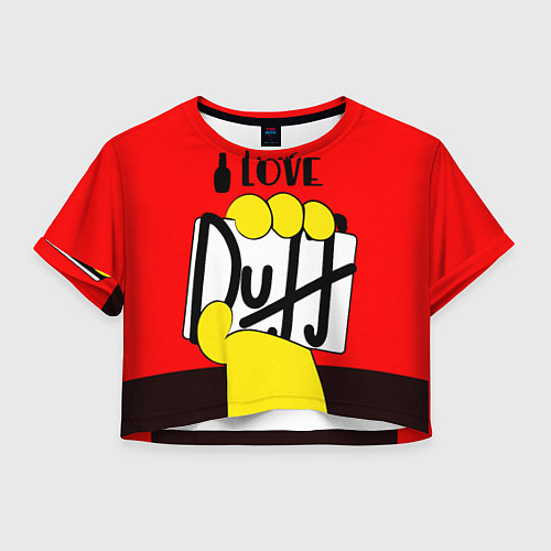 Женский топ Love Duff / 3D-принт – фото 1