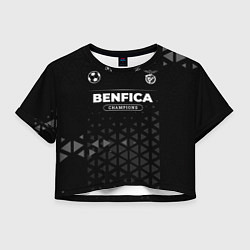 Футболка 3D укороченная женская Benfica Champions Uniform, цвет: 3D-принт