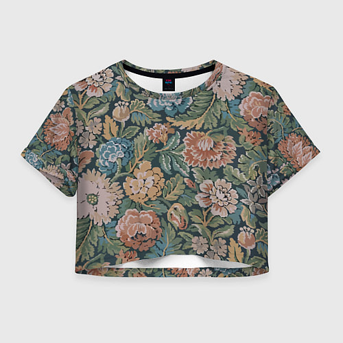 Женский топ Floral pattern Цветочный паттерн / 3D-принт – фото 1