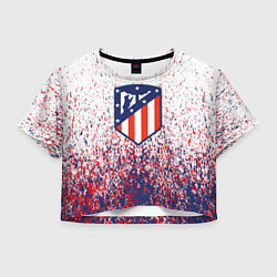 Женский топ Atletico madrid logo брызги красок
