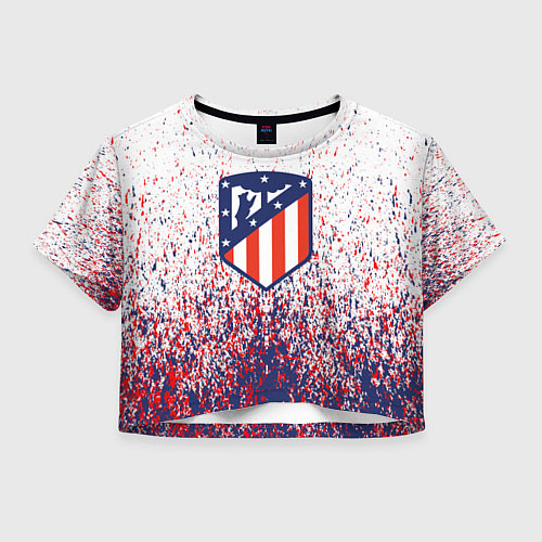 Женский топ Atletico madrid logo брызги красок / 3D-принт – фото 1