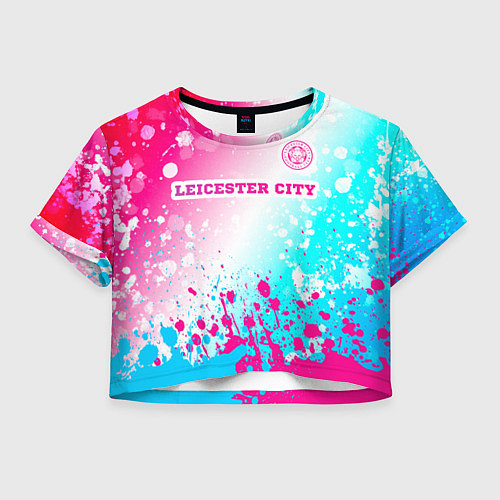 Женский топ Leicester City Neon Gradient / 3D-принт – фото 1