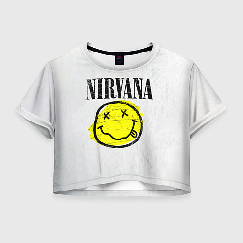 Женский топ Nirvana логотип гранж / 3D-принт – фото 1