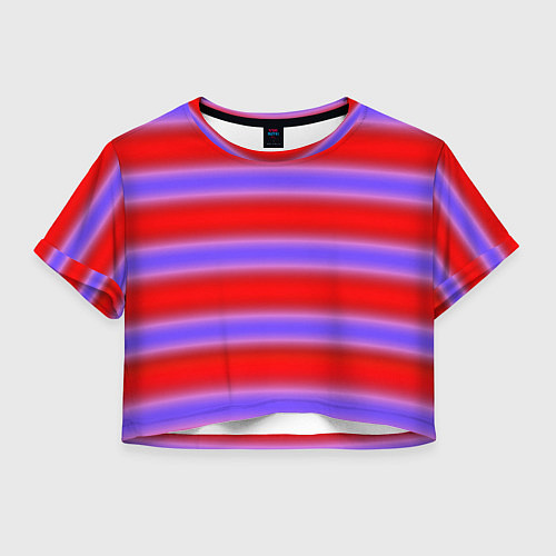 Женский топ Striped pattern мягкие размытые полосы красные фио / 3D-принт – фото 1