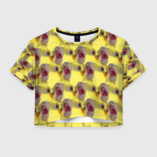Женский топ Попугай Корелла Орёт Мем / 3D-принт – фото 1