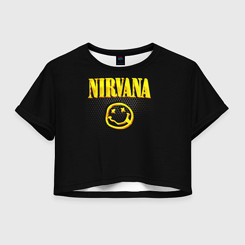 Женский топ NIRVANA соты / 3D-принт – фото 1