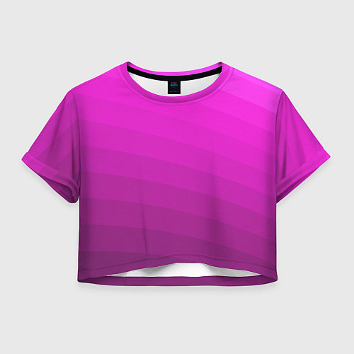 Женский топ Розовый неоновый полосатый узор Pink neon / 3D-принт – фото 1