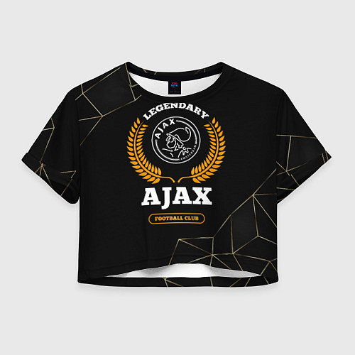 Женский топ Лого Ajax и надпись Legendary Football Club на тем / 3D-принт – фото 1