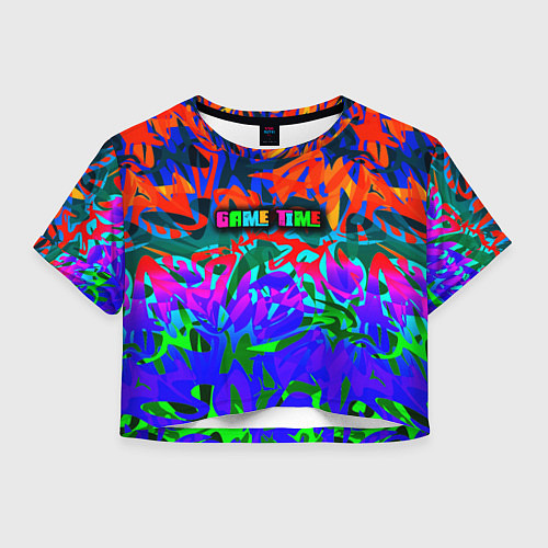 Женский топ Game time Абстрактный пятнистый узор / 3D-принт – фото 1