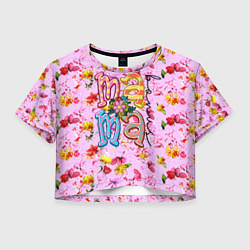 Женский топ Слово МАМА в цветочках