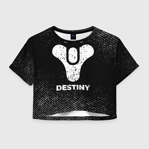 Женский топ Destiny с потертостями на темном фоне / 3D-принт – фото 1