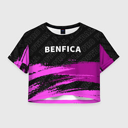 Футболка 3D укороченная женская Benfica Pro Football, цвет: 3D-принт