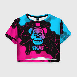 Женский топ FNAF мишка - neon gradient