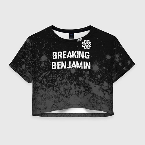 Женский топ Breaking Benjamin glitch на темном фоне: символ св / 3D-принт – фото 1