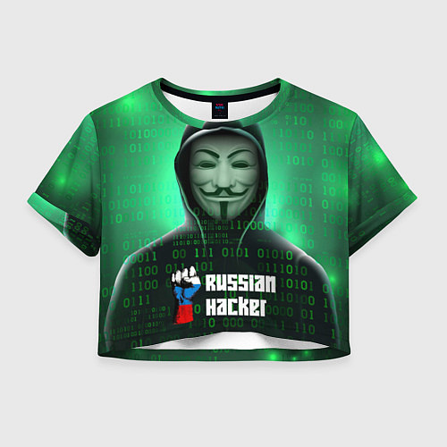 Женский топ Russian hacker green / 3D-принт – фото 1