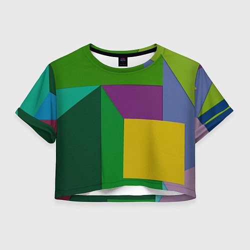 Женский топ Абстрактный случайный набор геометрических фигур - / 3D-принт – фото 1