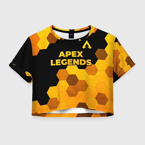 Женский топ Apex Legends - gold gradient: символ сверху / 3D-принт – фото 1
