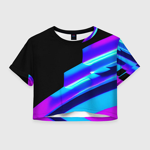 Женский топ Яркие неоновые линии / 3D-принт – фото 1