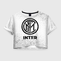 Женский топ Inter с потертостями на светлом фоне