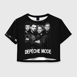 Футболка 3D укороченная женская Depeche Mode - black & white portrait, цвет: 3D-принт