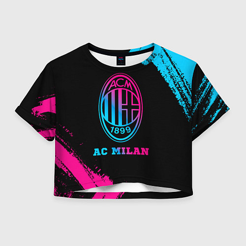 Женский топ AC Milan - neon gradient / 3D-принт – фото 1