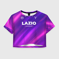 Футболка 3D укороченная женская Lazio legendary sport grunge, цвет: 3D-принт
