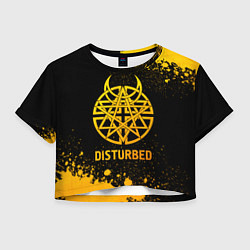 Женский топ Disturbed - gold gradient