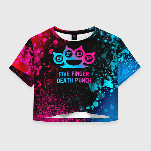 Женский топ Five Finger Death Punch - neon gradient / 3D-принт – фото 1
