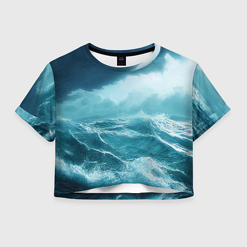 Женский топ Буря в море / 3D-принт – фото 1