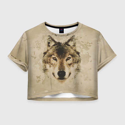 Женский топ Полигональная голова волка / 3D-принт – фото 1