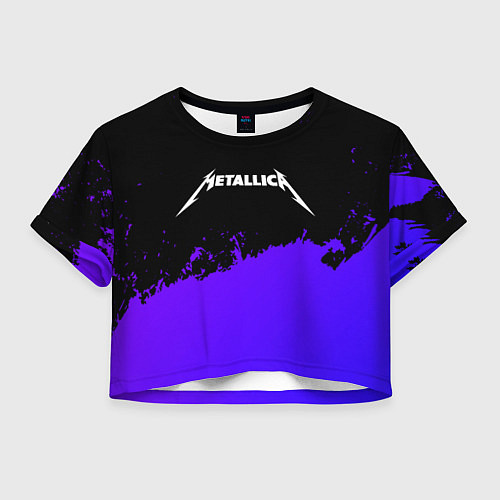 Женский топ Metallica purple grunge / 3D-принт – фото 1