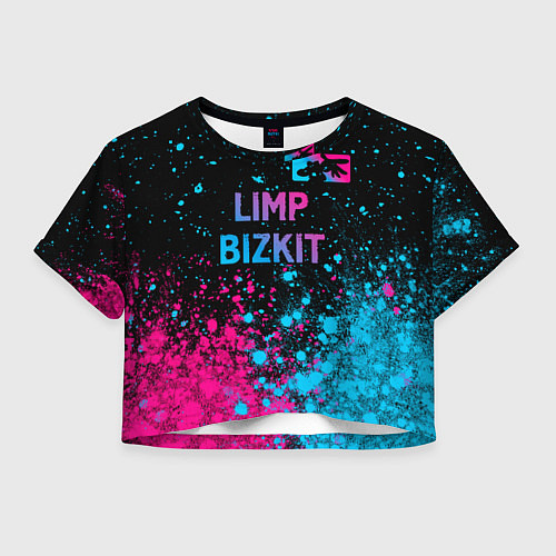 Женский топ Limp Bizkit - neon gradient: символ сверху / 3D-принт – фото 1