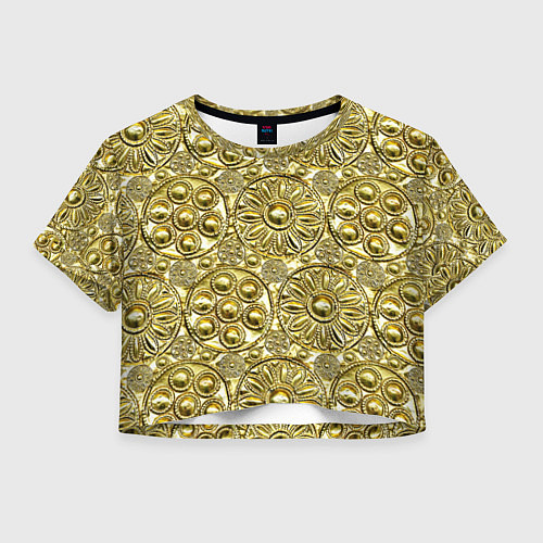 Женский топ Золотая чеканка - текстура / 3D-принт – фото 1
