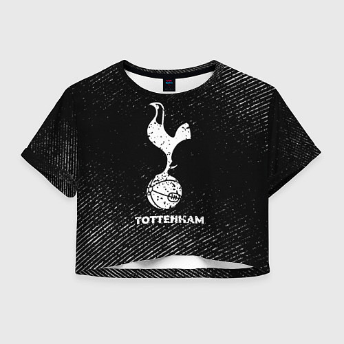 Женский топ Tottenham с потертостями на темном фоне / 3D-принт – фото 1