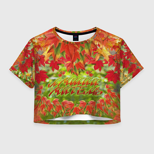 Женский топ Лучший учитель осенние листья / 3D-принт – фото 1