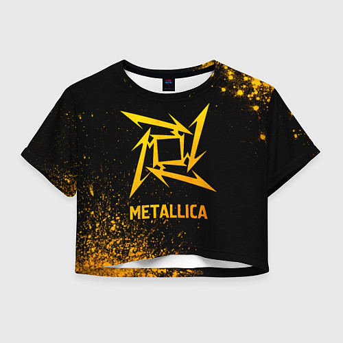 Женский топ Metallica - gold gradient / 3D-принт – фото 1