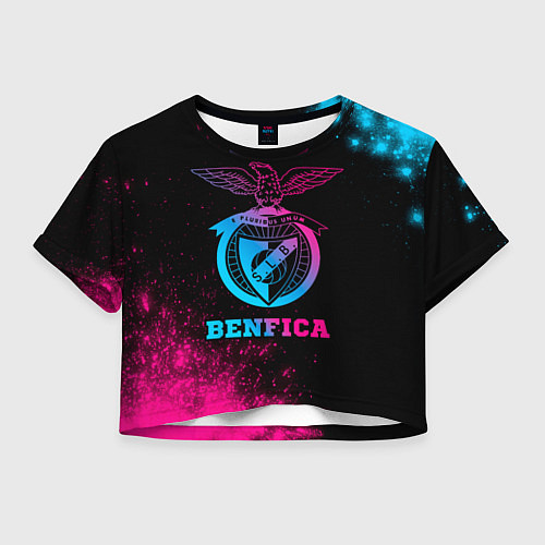 Женский топ Benfica - neon gradient / 3D-принт – фото 1