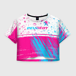 Женский топ Peugeot neon gradient style: символ сверху